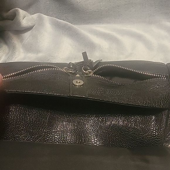 Kathy Van Zeeland black PVC purse - Picture 6 of 9